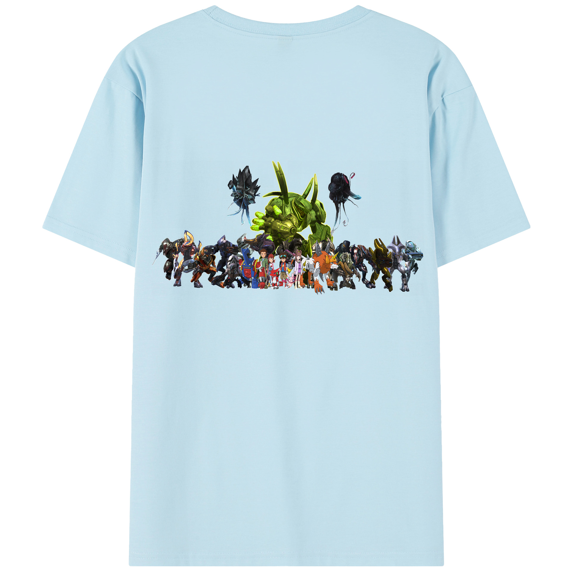 （画像用） Digimon デジタルモンスター/デジモン 綿100％半袖Tシャツ（背面プリント）